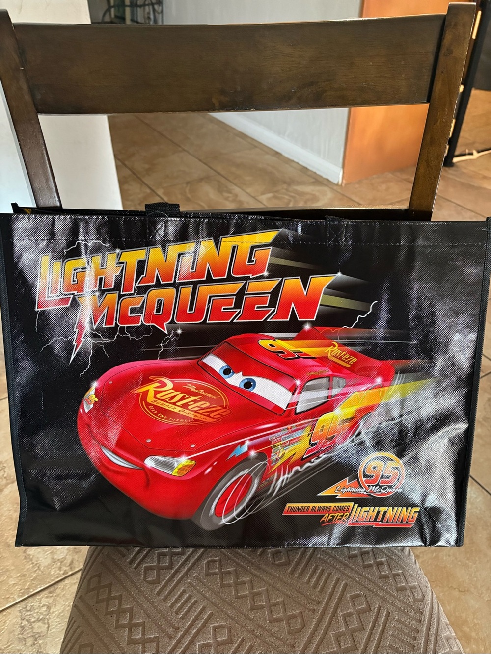 Cars Lightning McQueen Red and Black Tote Bag